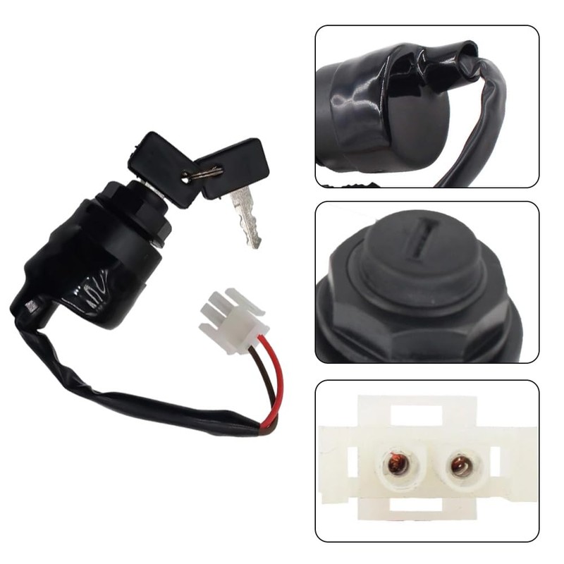 Riloer Black Ignition Key Switch Compatible with Yamaha G11 G16