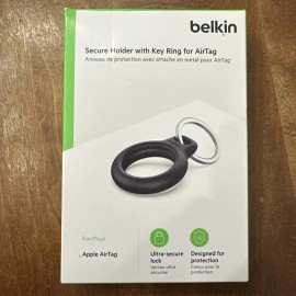 Belkin NWT- Belkin AirTag Secure Holder With Key Ring - Black