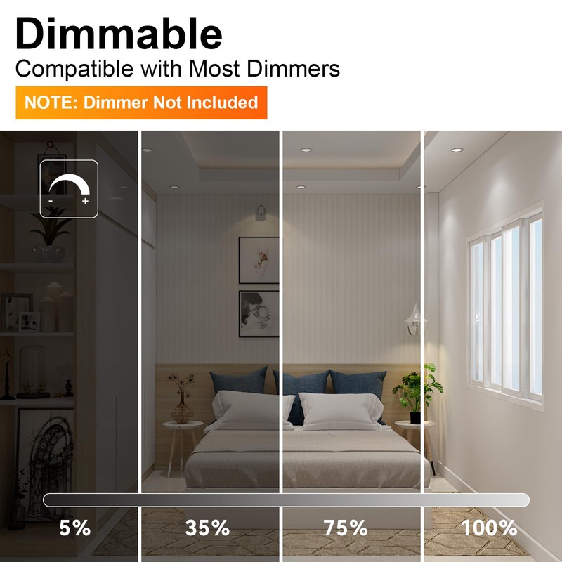 TJOY 12 Pack BR30 Led Bulbs 65W Equivalent, Dimmable Indoor