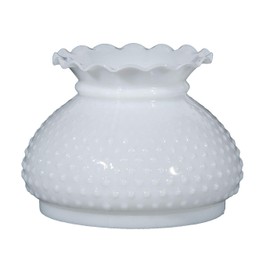 B&P Lamp 7 Inch White Cased Glass Hobnail Student Shade