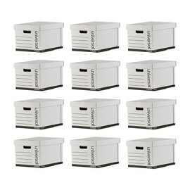Universal 95224 Heavy-Duty Fast Assembly Lift-Off Lid Storage Box, Letter/Legal, White (Case of 12)