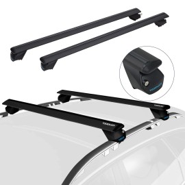 TOOENJOY 47" Pro Roof Rack Cross Bars Rail Luggage Carrier 198LBS Capacity Black