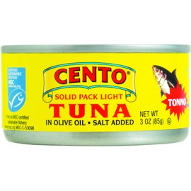 Cento Solid Packed Tuna In Olive Oil, 3 oz (Pack of 12)