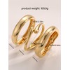 Chunky Gold Bangle Bracelets for Women, Trendy Gold Cuff Stackable