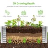 Land Guard 6×3×2ft Galvanized Raised Garden Bed, Planter Boxes Outdoor,