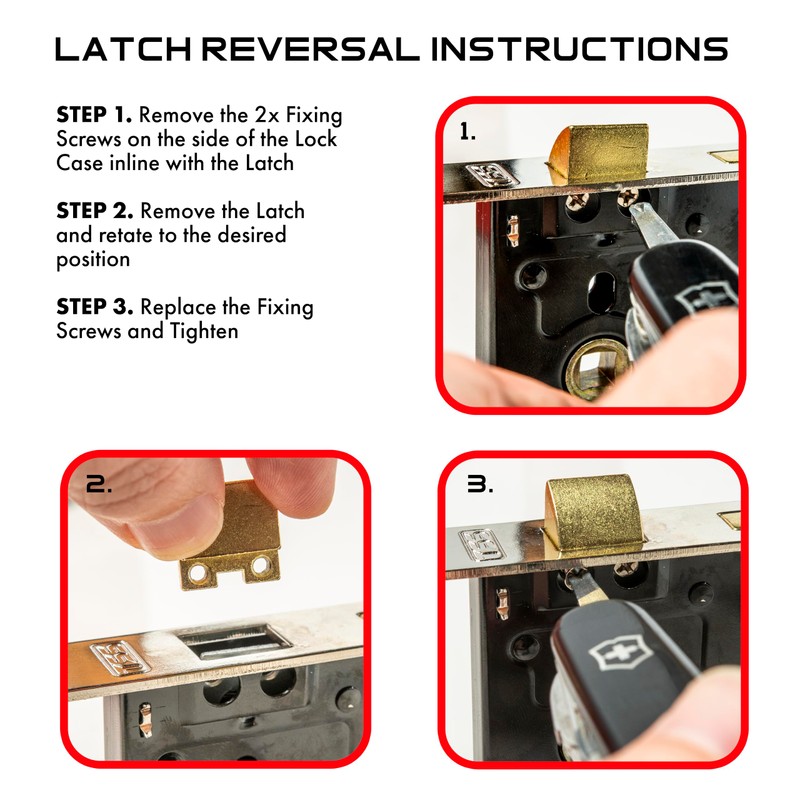 TSS 3 Lever Mortice Sash Lock for Internal Doors 2.5"