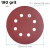 YoiYee 180 Grit Sanding Discs Pads, 8 Holes, 125mm/5-inch Hook