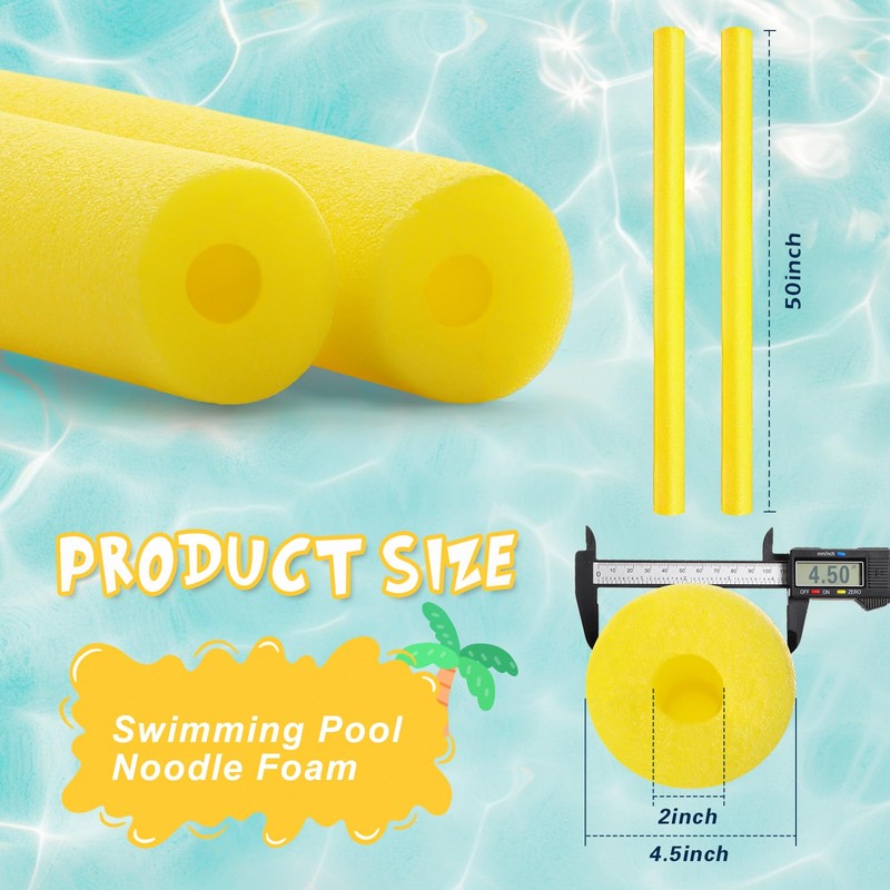 Hollowfly 2 Pack Jumbo Pool Noodles Floating Pool Noodles Foam