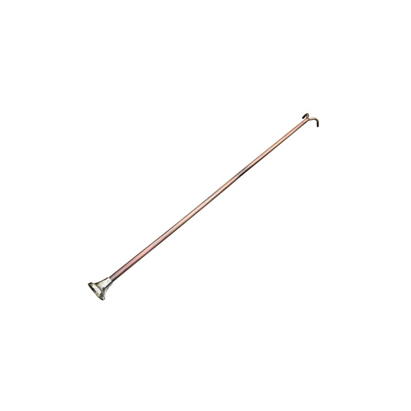 Antique Copper Blow Poke Fireplace Tool 32 Inch, Handmade Fire