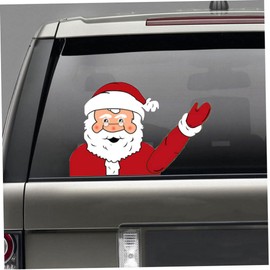 Christmas Wiper Car Sticker Cute Santa Claus Waving Windshield Wiper Creative Windscreen Wiper Sticker Christmas Ornaments for Cars Christmas Decoration Style 1