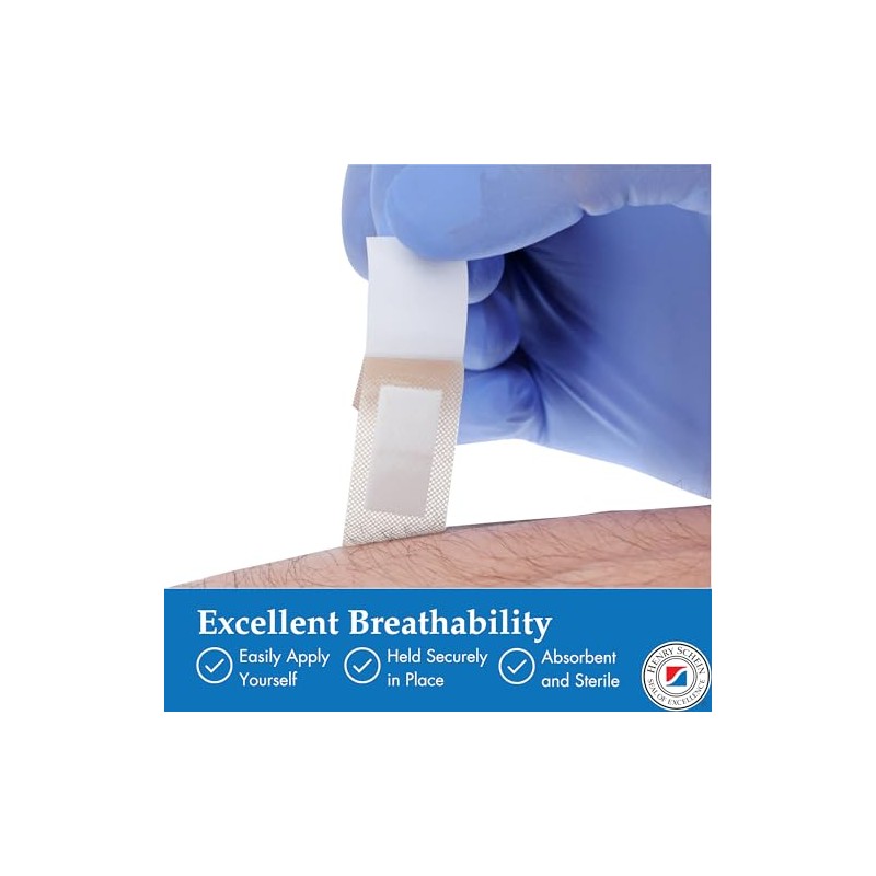 Henry Schein- “Tiras Adhesivas Transparentes para Vendaje, 3/4” x 3”,