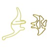 100pcs Shaped Paper Clips Pterosauria Yellow Dinosaur Shape Metal Portable