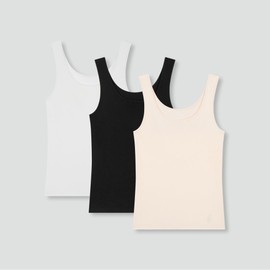 JAJU [JAJU] Women's Cotton Tank Top (3-Pack, Choose 1 of 2 Types)