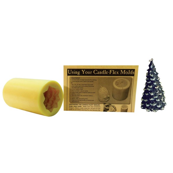 Mann Lake Christmas Tree Candle Mold, Reusable & Heat-Resistant Rubber