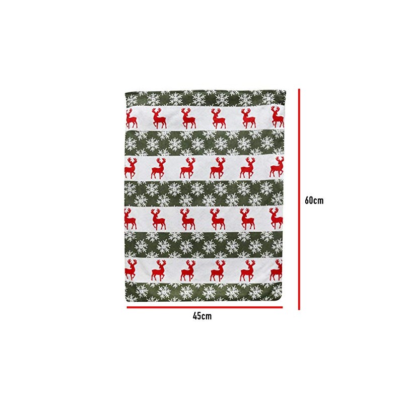 By Robelli Large Felt Fun Festive Green, Red And White