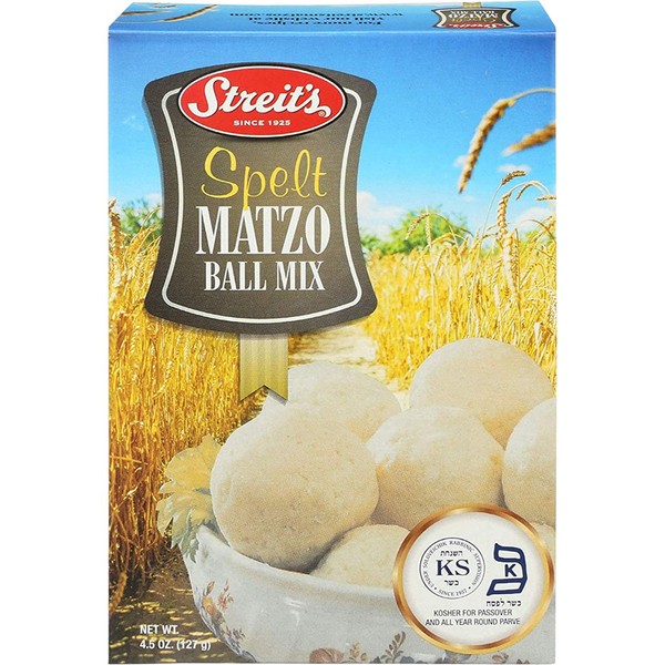 Streit's Spelt Matzo Ball Sopa Mix con certificado Kosher, 4 onzas (paquete de 3)