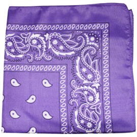 Paisley 100% Polyester Unisex Bandanas - 5 Pack