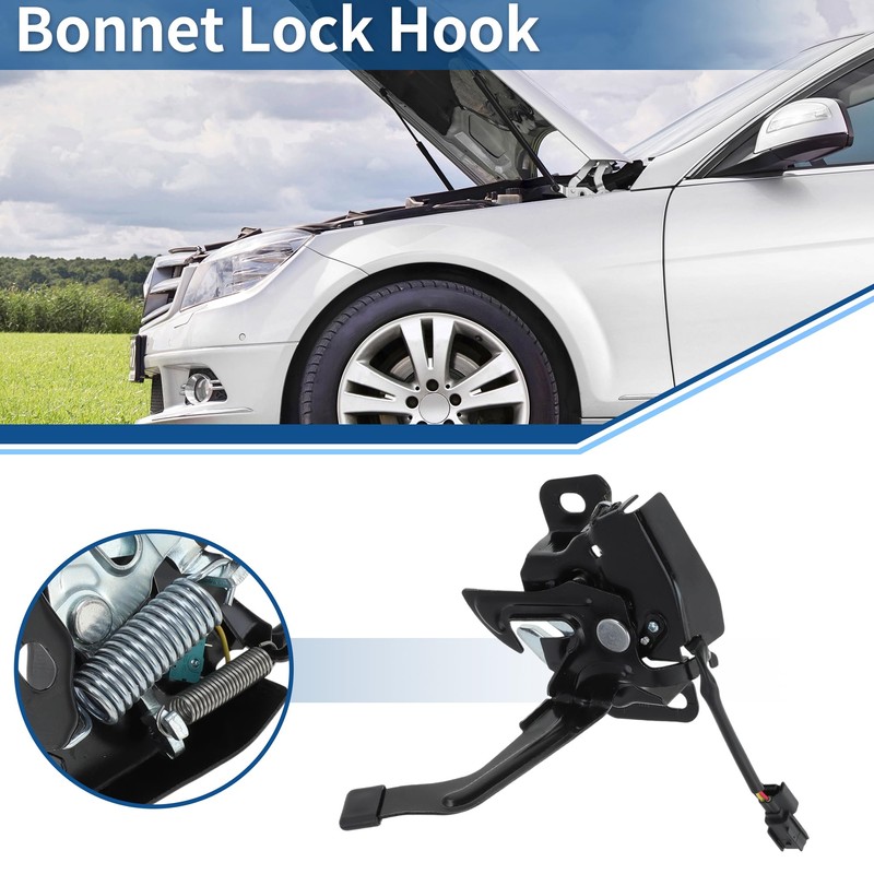 X AUTOHAUX Car Hood Latch Assembly for Honda Pilot 2009