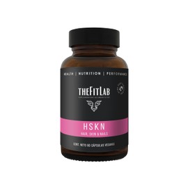 TheFitLab | HSKN (Hair, SKin, Nails) - Suplemento Premium para Cabello, Piel y Uñas | Con Biotina, Ácido Hialurónico, Vitaminas del Complejo B, Minerales y Aminoácidos, 60 Cápsulas Veganas en frasco de vidrio