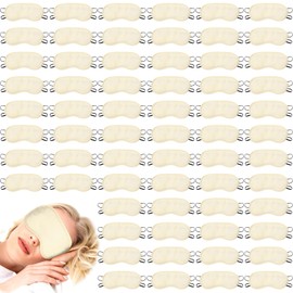 Tarpop 200 Pcs Eye Mask Sleeping Blindfold Eye Cover with Adjustable Strap for Games Party Team Building Travel Individually Wrapped Sleep Mask for Women Men (Gold)