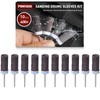 10Pcs 400 Grit Sanding Drums Sandpaper Sticks Set with 1/8"(3mm)