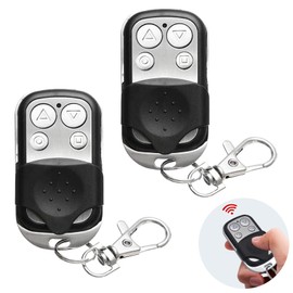 2 Pcs Universal Automatic Gate Remote Control, 433MHz Copy Remote Opener Garage Door Remote Control Fob, Wireless Garage Door Opener Cloning Key Fob with 4 Buttons for Car Garage Door Gate (Set B)