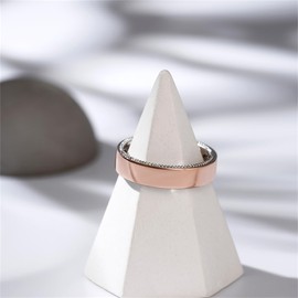 Jeulia Floral Ring Band Sterling Silver Two Tone Leaf Carved Vintage Unique Hollow Flower Rose Gold Jewelry Engagement Wedding Bridal Sets Stackable Anniversary Promise with Gift Box (Men's Band, 9)