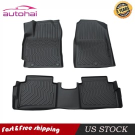 Autohai Car Floor Mats for 17-20 Hyundai Elantra No Fit GT All-Weather TPE Rubber Black