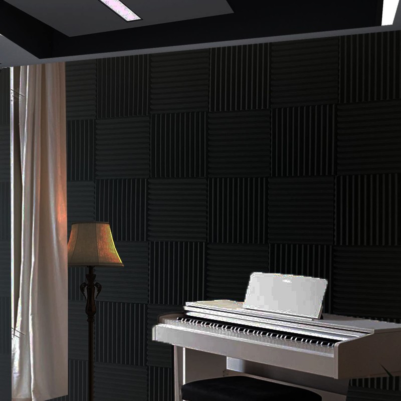 48 Pack Black 12 "X 12 "X1" Acoustic Panels Studio