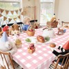 4 Pack Pink Gingham Tablecloths, Pink and White Checkered Tablecloths
