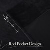 NICETOWN Black Velvet Blackout Curtains 96 inch Long for Bedroom