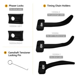 EWK 6 Pcs Camshaft Phaser Timing Chain Tools for VW Chrysler Jeep Dodge 3.6L Pentastar, Cam Locking Tool Kit