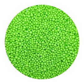 NCS Lime Green Edible Non Pareil Sprinkles, 8 ounces - Great for Cupcakes, Cookies, Cakes, Cakes Pops