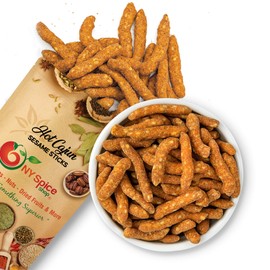 NY Spice Shop Cajun Sesame Sticks Snacks - 3 Pound Cajun Snacks Sticks - Toasted Cajun Snack Mix - Sesame Sticks Snacks - Spicy Sesame Sticks – Hot Sticks Cajun Spicy Snacks Hot Chips