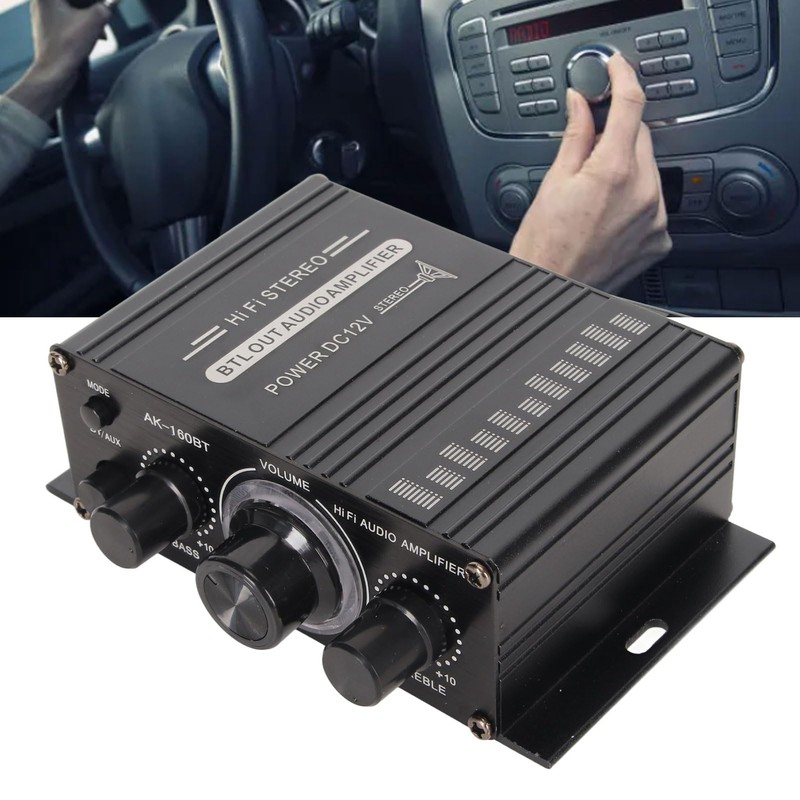 Power Amplifier, Bluetooth 5.0 Stereo Audio, 2 Channel Amplifier Receiver