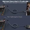 TAISUSAN 1/8 Stereo to Dual 1/4 Mono Cable 6ft, 3.5mm