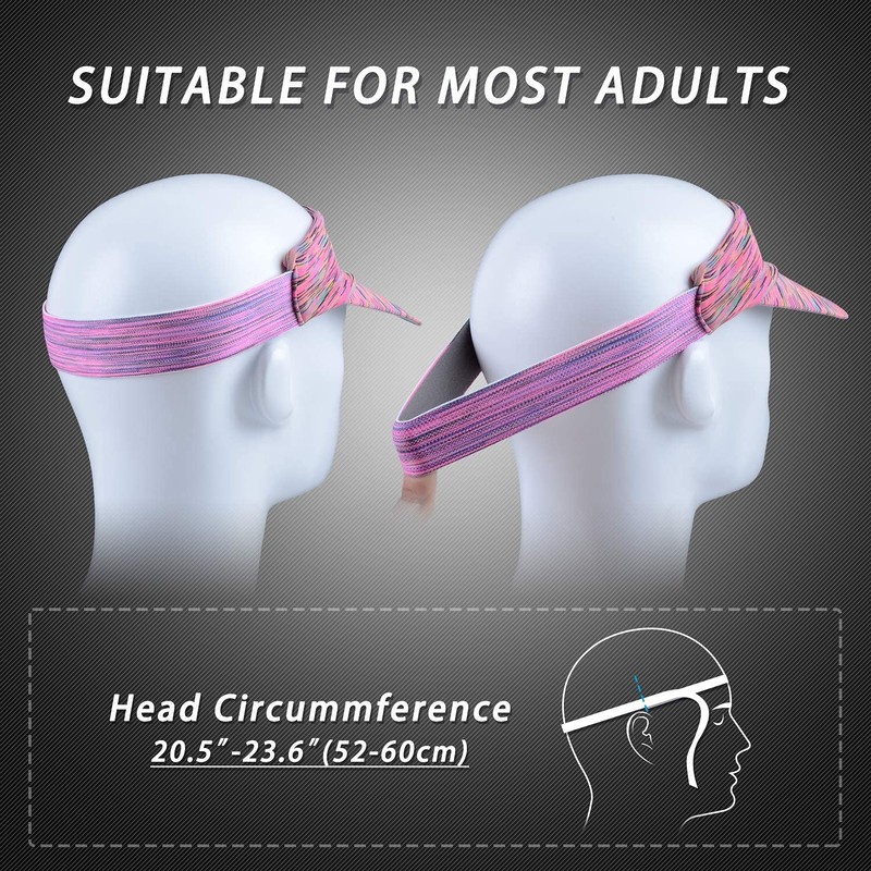 Arcweg Visor Elastic Sun Shield with Terry Cloth Headband Portable