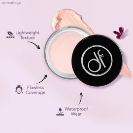 Dermaflage Waterproof Concealer Cream - Full Coverage, Matte Finish, Porcelain Color, 9 Shades, Long-Lasting, Conceals Dark Circles, Tattoos, Acne