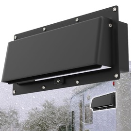 DITKOK Metal RV Stove Vent Cover - RV Range Vent Cover with Locking Device - Camper Exhaust Cover for Trailer & Camper Black