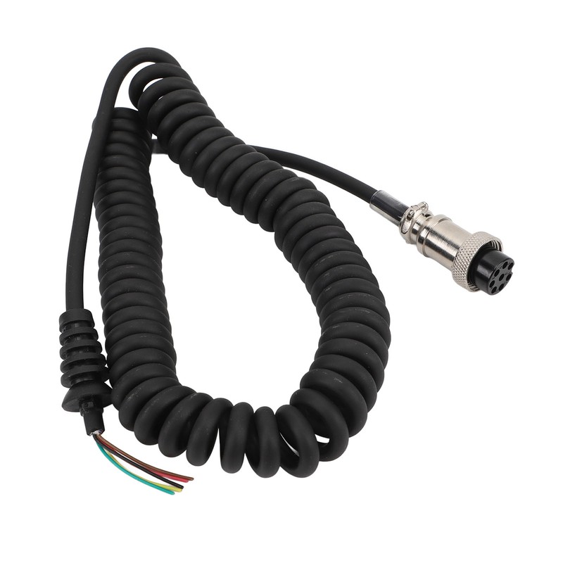 8Pin Speaker Mic Cable Radio Hand Microphone Coiled Cord Replacement