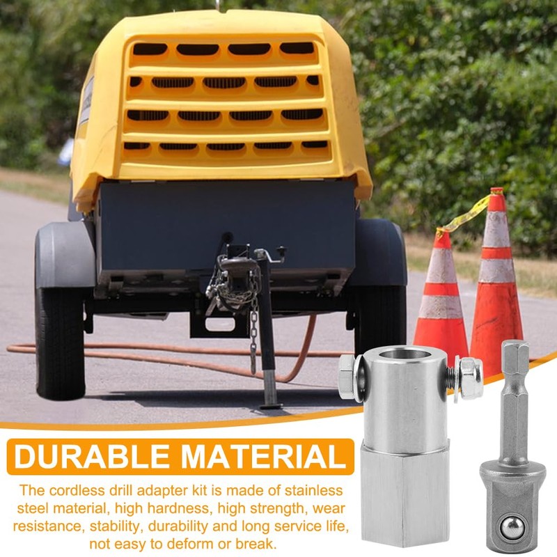 Upgraded Stainless Steel Trailer Jack Drill Adapter with Top Wind