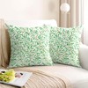 HUASHUZI Cushion Covers William Morris 40x40cm Green Leaf Decorations Double