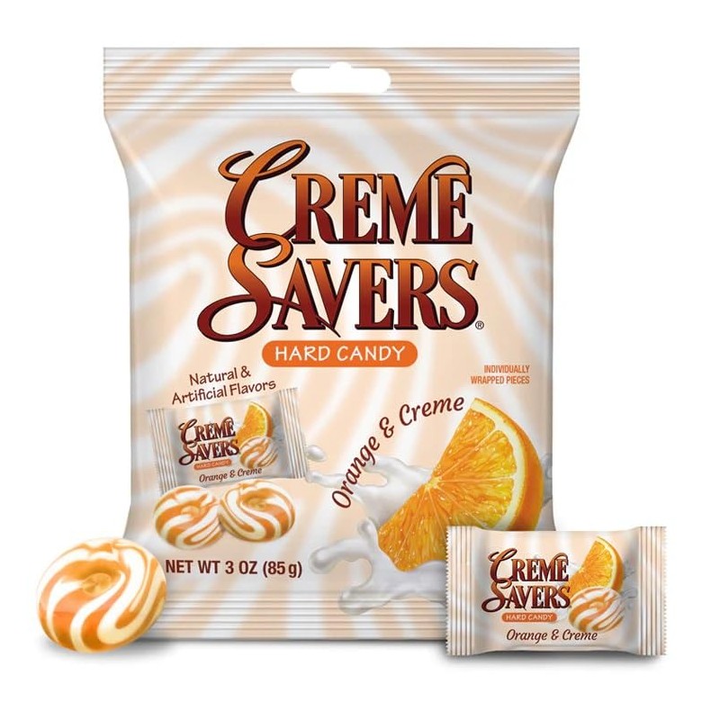 Cream Savers Strawberry & Cream and Orange & Cream, 6.25