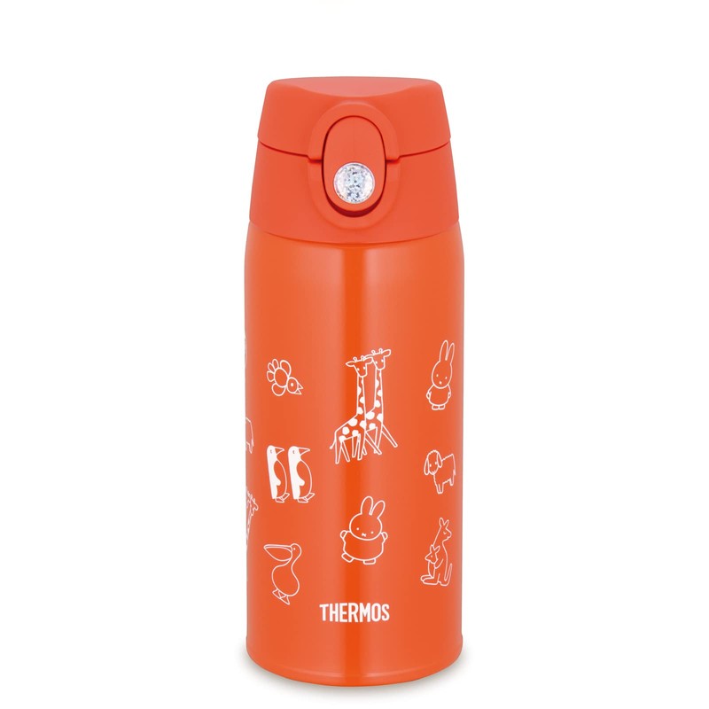 Thermos FJO-601WFB OR Vacuum Insulated 2-Way Bottle, 0.6L/0.64L Miffy Orange