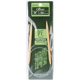 Clover Takumi Bamboo Circular 36-Inch Knitting Needles, Size 10.5