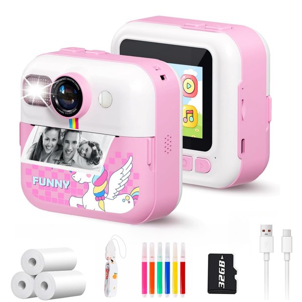 Children's Camera Instant Camera Camclid Camera Children with 3 Rolls