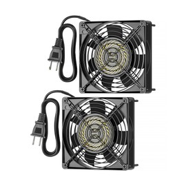 DEWENWILS 2 Pack 120V AC Fan, Waterproof Exhaust Fan 120mm, 13W 2800RPM 60CFM, DIY Cooling Fan for Refrigerator, Computer Case, Compressor Engine, Generator, UL Listed