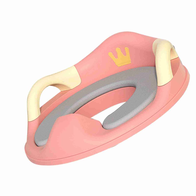 Kids Potty Training Seat Soft PU Cushion Splatter Proof Stable