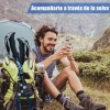 2 Bastón Trekking Plegable Ligero Senderismo Caminar Escalar Azul