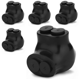 2 Port Insulated Multi Tap Connector, 4-14 AWG, Aluminum to Copper Wire Connectors, Single Side Entry Aluminum Wire Connectors, 5/32" Slotted Allen Hex (5 Pack)